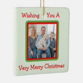 Handpainted Snowy Winter Trees PHOTO  Keramisch Ornament (Rechts)