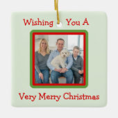 Handpainted Snowy Winter Trees PHOTO  Keramisch Ornament (Voorkant)