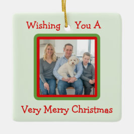 Handpainted Snowy Winter Trees PHOTO  Keramisch Ornament