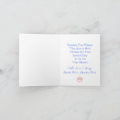 Handpainted Watercolor Floral BIRTHDAY Cake Notitiekaartje (Binnen)