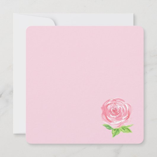 Handpainted Watercolor Flowers HAPPY BIRTHDAY Kaart (Achterkant)