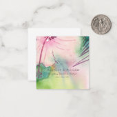 Handpainted watercolour Belizean hibiscus Notitiekaartje (Voorkant / Achterkant in situ)