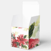 Handpainted Watercolour Poinsettas Bedankdoosjes (Geopend)