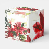 Handpainted Watercolour Poinsettas Bedankdoosjes (Achterkant)