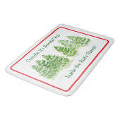 Handpainted Winter Trees Outside Snow Fires Glowin Badmat (Gekanteld)