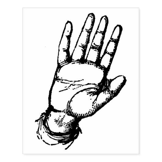  handpalm rubberen kunststempel rubberstempel (Afrduk)