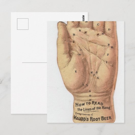 handpalmaflezing briefkaart (Voorkant / Achterkant)