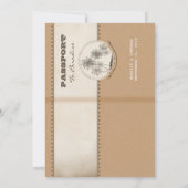 handpalmen huwelijkspaspoortuitnodigingen kaart (Achterkant)