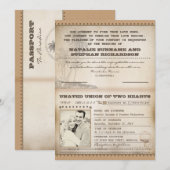 handpalmen huwelijkspaspoortuitnodigingen kaart (Voorkant / Achterkant)