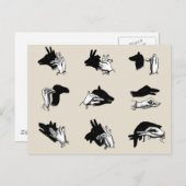 handpalmspelen voor de schaduw van de hand briefkaart (Voorkant / Achterkant)