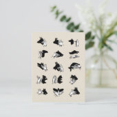  handpalmspelen voor de schaduw van de hand briefkaart (Staand voorkant)