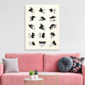  handpalmspelen voor de schaduw van de hand canvas afdruk (Insitu (Woonkamer))