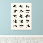  handpalmspelen voor de schaduw van de hand canvas afdruk (Insitu (Houten vloer))