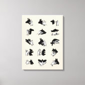 handpalmspelen voor de schaduw van de hand canvas afdruk (Voorkant)