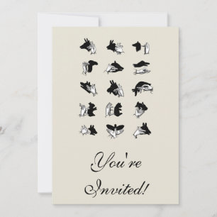  handpalmspelen voor de schaduw van de hand kaart