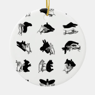 handpalmspelen voor de schaduw van de hand keramisch ornament