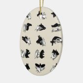  handpalmspelen voor de schaduw van de hand keramisch ornament (Links)