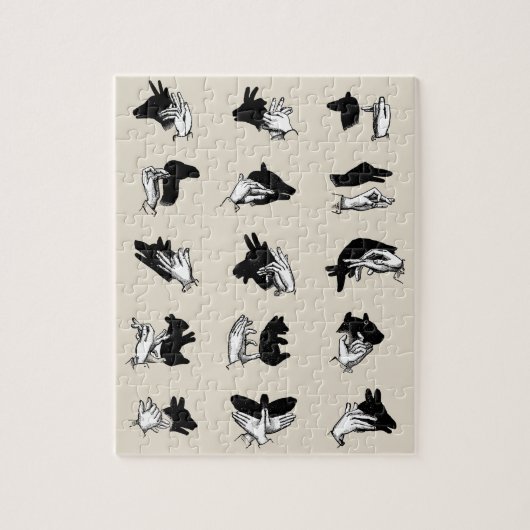 handpalmspelen voor de schaduw van de hand legpuzzel (Verticaal)