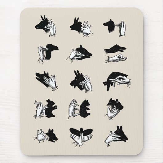  handpalmspelen voor de schaduw van de hand muismat (Voorkant)