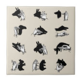  handpalmspelen voor de schaduw van de hand tegeltje (Voorkant)