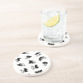 handpalmspelen voor de schaduw van de hand zandsteen onderzetter (Zijkant)