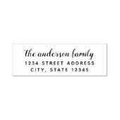 Handpenseelscript Achternaam Retouradres Zelfinktende Stempel (Design)