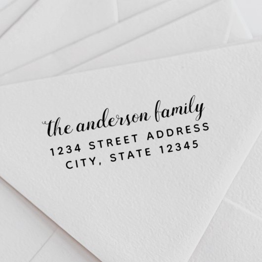 Handpenseelscript Achternaam Retouradres Zelfinktende Stempel
