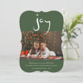 Handpenselen met joy Calligraphy Star-foto Feestdagenkaart (Staand voorkant)