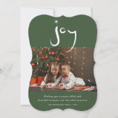 Handpenselen met joy Calligraphy Star-foto Feestdagenkaart (Voorkant)