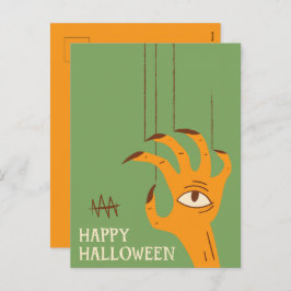  handpop Halloween Feestdagenkaart