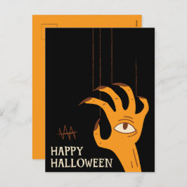  handpop Halloween Feestdagenkaart