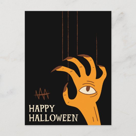  handpop Halloween Feestdagenkaart (Voorkant)