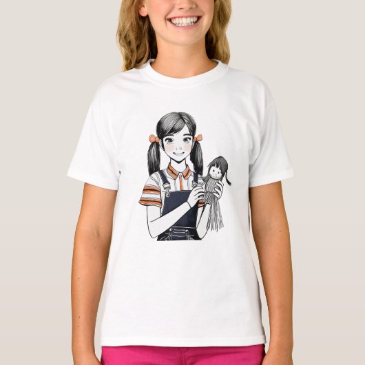 Handpop - Meisjes Unisex T-shirt (Voorkant)