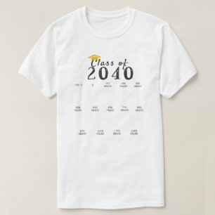 Handprint Afstuderen Class of 2040 Grow with Me T-shirt