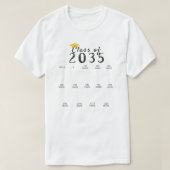 Handprint Afstuderen Klasse 2035 Grow met mij T-shirt (Design voorkant)
