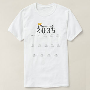 Handprint Afstuderen Klasse 2035 Grow met mij T-shirt