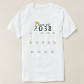 Handprint Afstuderen Klasse 2038 Grow met mij T-shirt (Design voorkant)