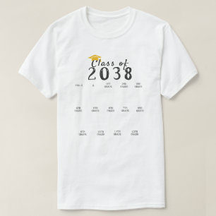 Handprint Afstuderen Klasse 2038 Grow met mij T-shirt