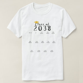 Handprint Afstuderen Klasse 2038 Grow met mij T-shirt