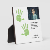 Handprint Eerste dag schoolgedicht voor moeder Fotoplaat (Voorkant)