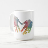 Handprint Heart Cutest Toddler Baby Foto Koffiemok (Voorkant links)