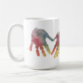 Handprint Heart Cutest Toddler Baby Foto Koffiemok (Links)