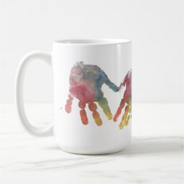 Handprint Heart Cutest Toddler Baby Foto Koffiemok