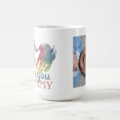 Handprint Heart Grandma Gift Square Foto Koffiemok (Center)