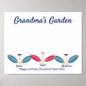 Handprint Sjabloon voor voetafdruk DIY-activiteit  Poster (Voorkant)