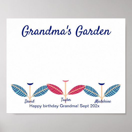 Handprint Sjabloon voor voetafdruk DIY-activiteit  Poster (Voorkant)