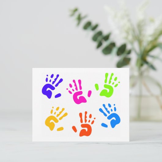 HandPrints Briefkaart (Staand voorkant)