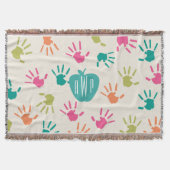 Handprints en de Turkooise Leraar van het Monogram Deken (Voorkant)