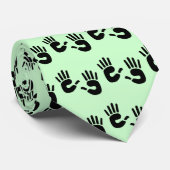 Handprints groene stropdas (Opgerold)