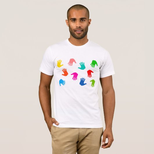 Handprints Mannen T-shirt (Voorkant volledig)